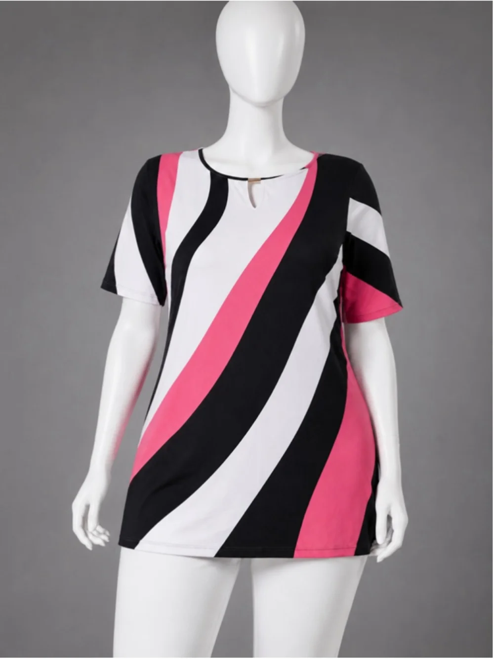 Ashley Stewart Swirl Print Bar Neck Tunic – Size 14/16
